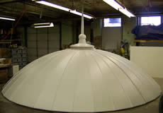 Prefinished aluminum custom dome with spire